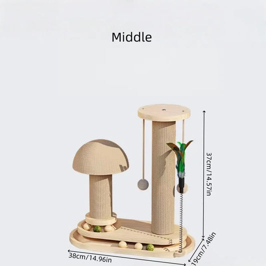 CZBNYXCN Interactive Cat Scratching Post With Jute Track