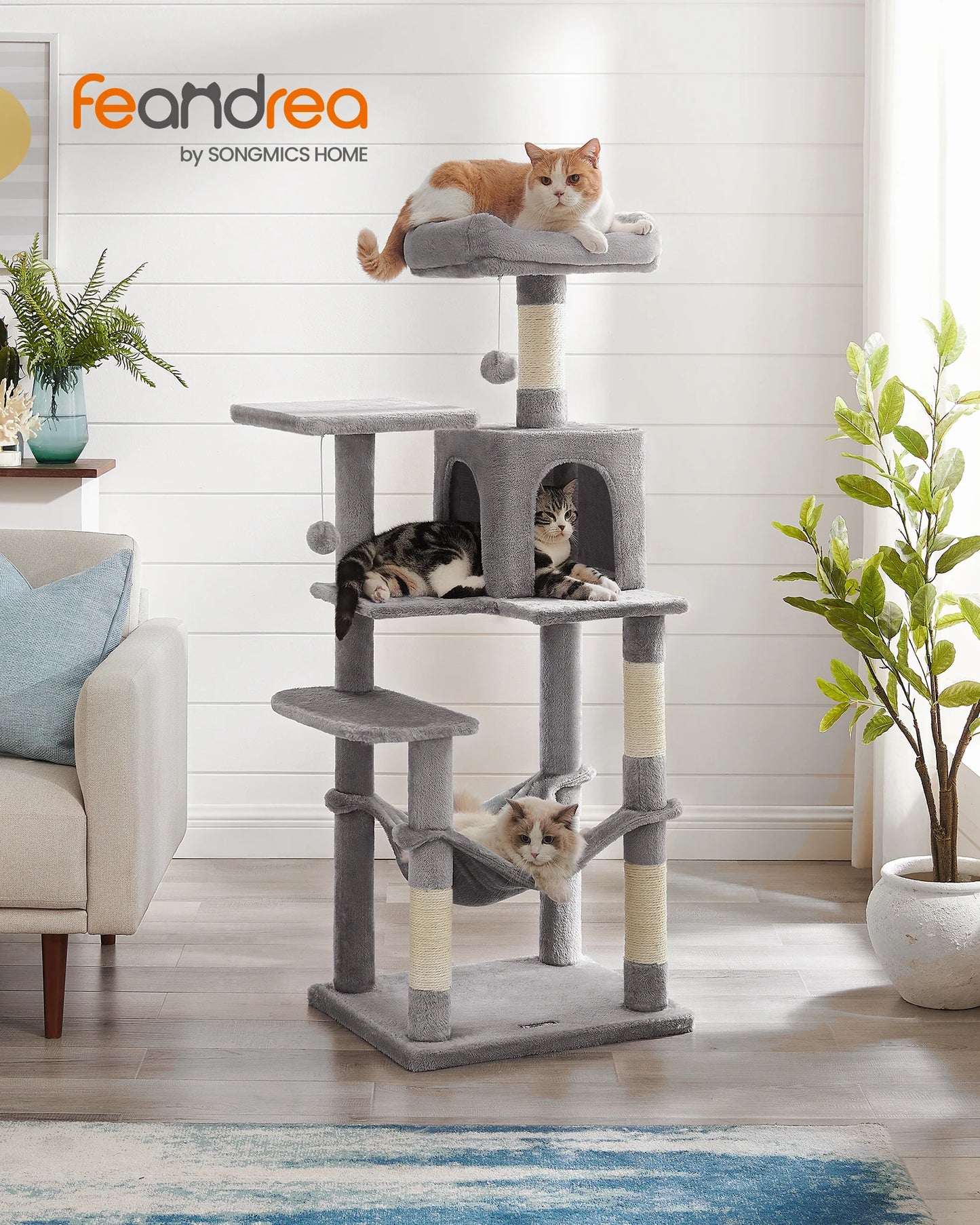 Feandrea Cat Condo With Scratching Posts Perches Cave