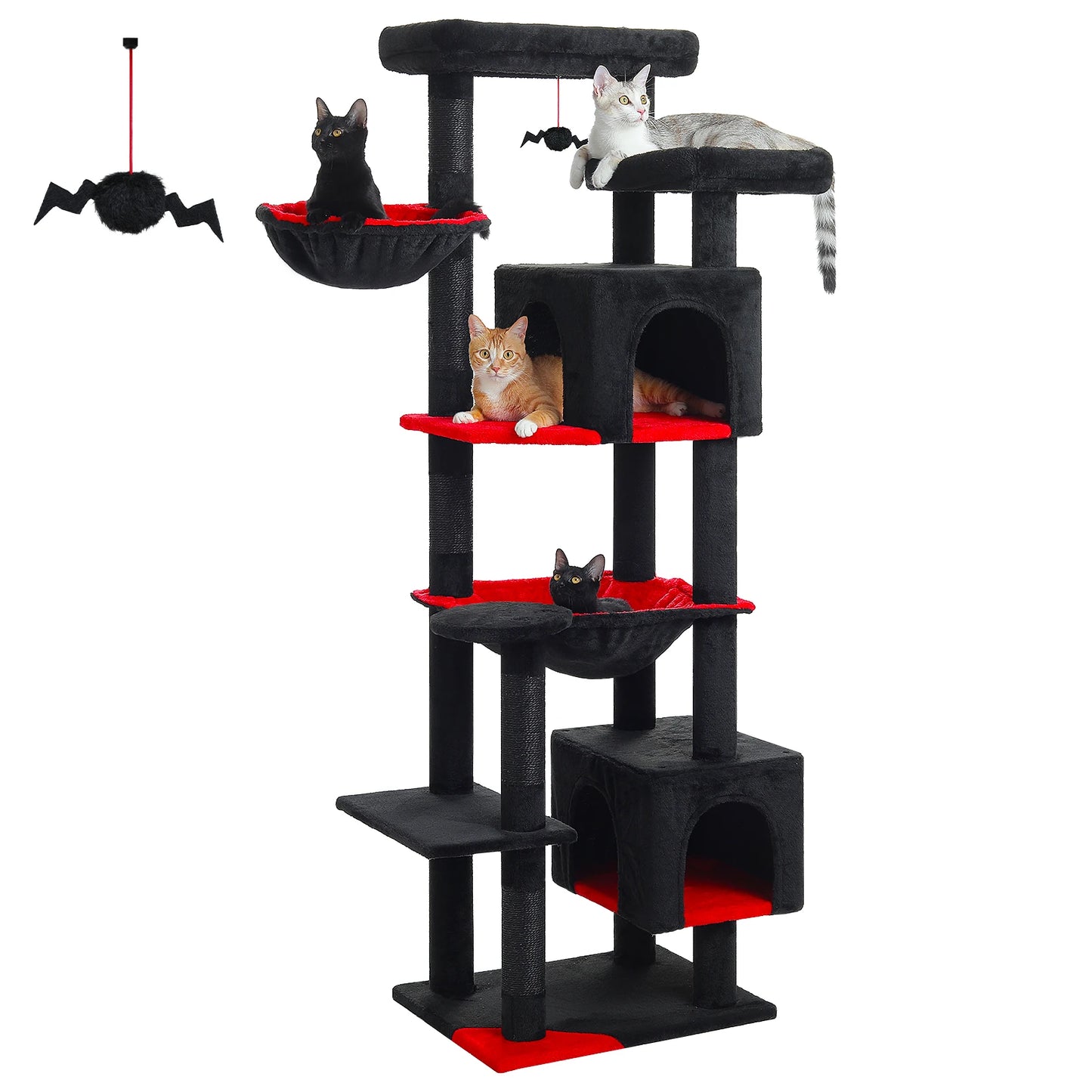 PAWZ Road Tall Cat Tree For Indoor Cats With Hammock