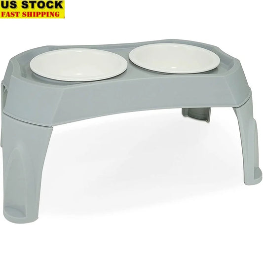 XMSJ Elevated Double Pet Bowl Stand For Dogs And Cats