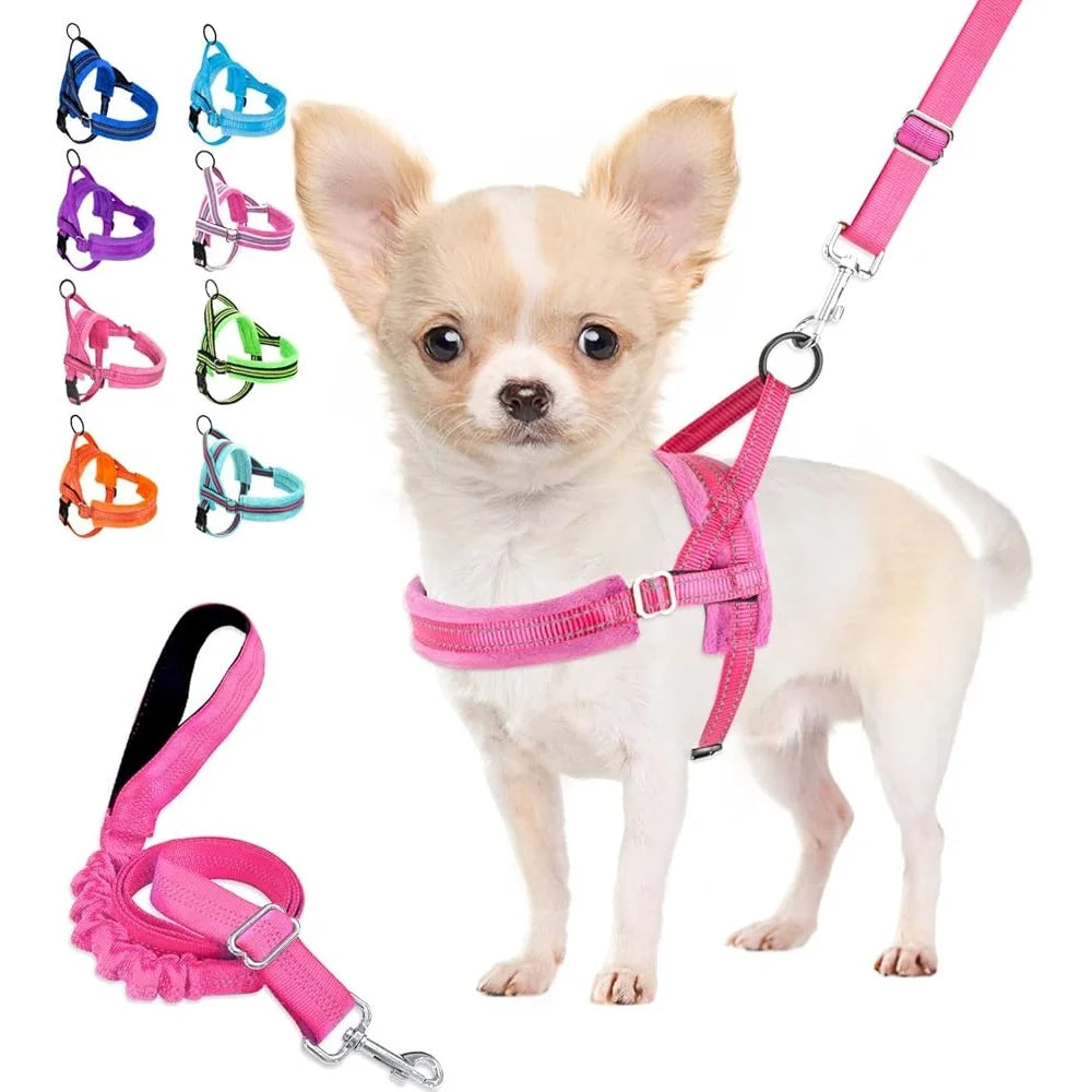 Fujian Padded Dog Harness And Leash Set Reflective Gear
