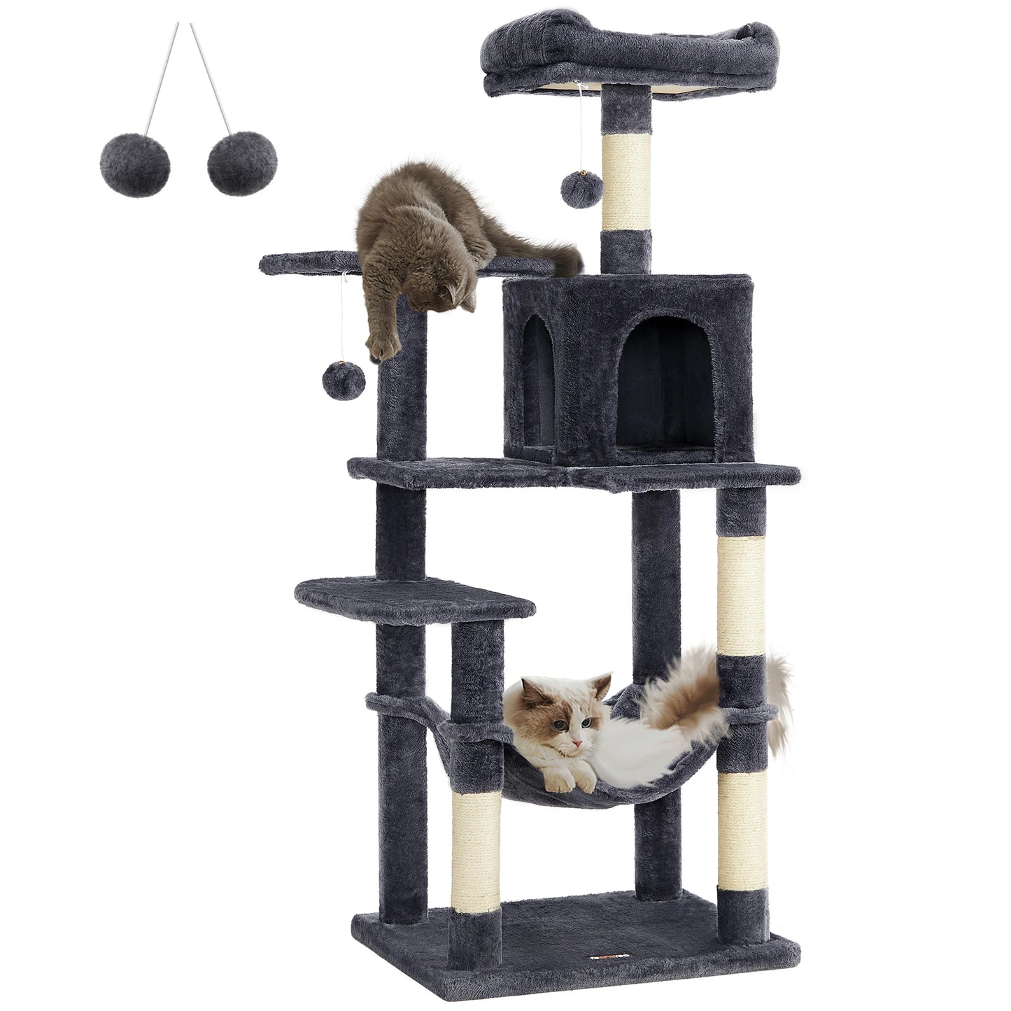 Feandrea Cat Condo With Scratching Posts Perches Cave