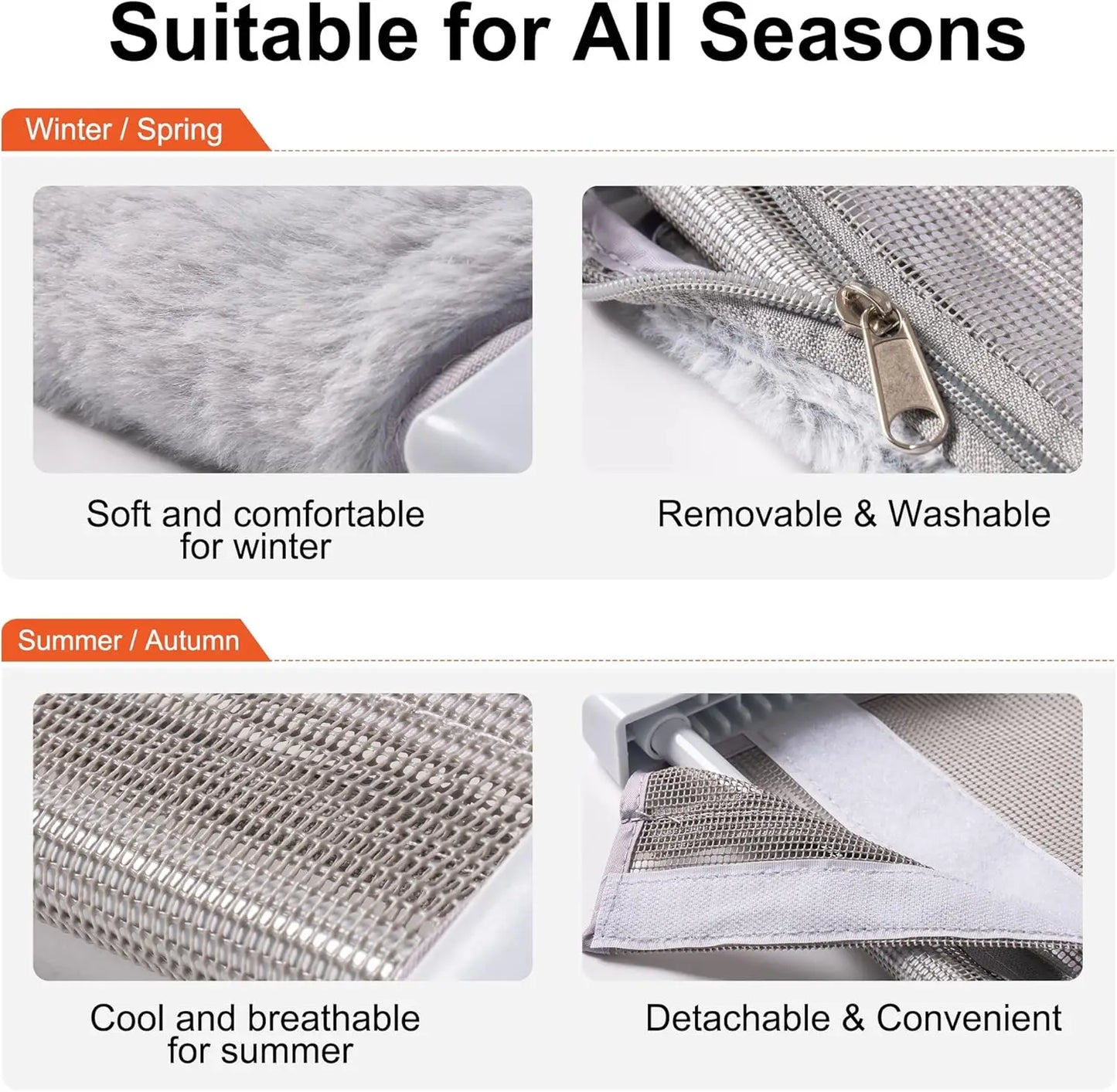 MEWOOFUN Cat Window Perch Adjustable Cushion Up To 18kg