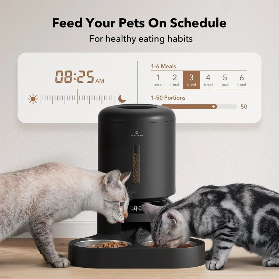 Hign-concerned Automatic Pet Feeder For Two Pets 5L Bowls