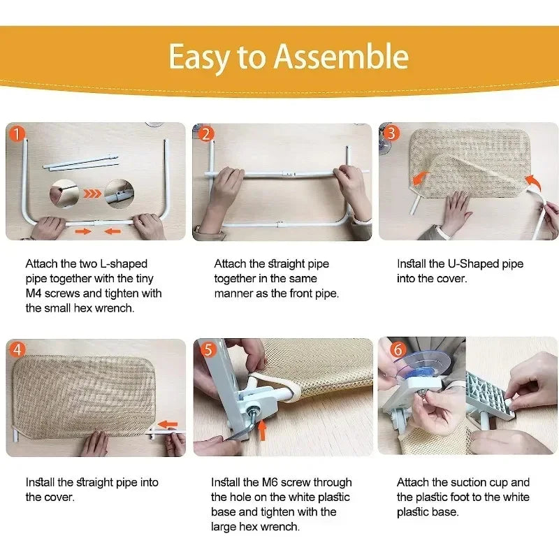 DUTRIEUXCN Cordless Cat Hammock Bed With Breathable Mesh
