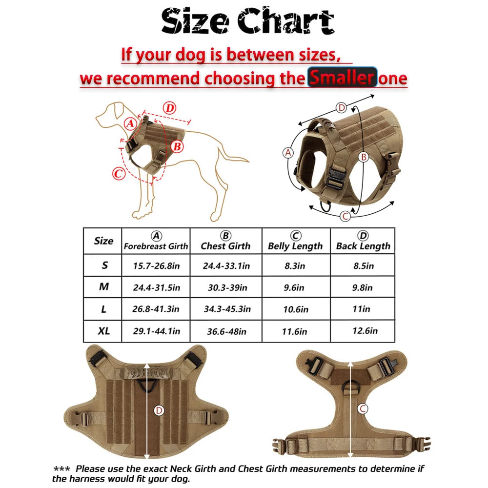PETRAVELCN Large Dog Harness And Leash Set Vest Training