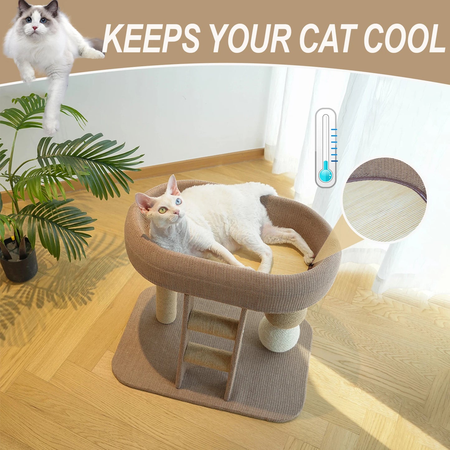 Guangdong Indoor Cat Climbing Frame Tower Bed With Ice Mat