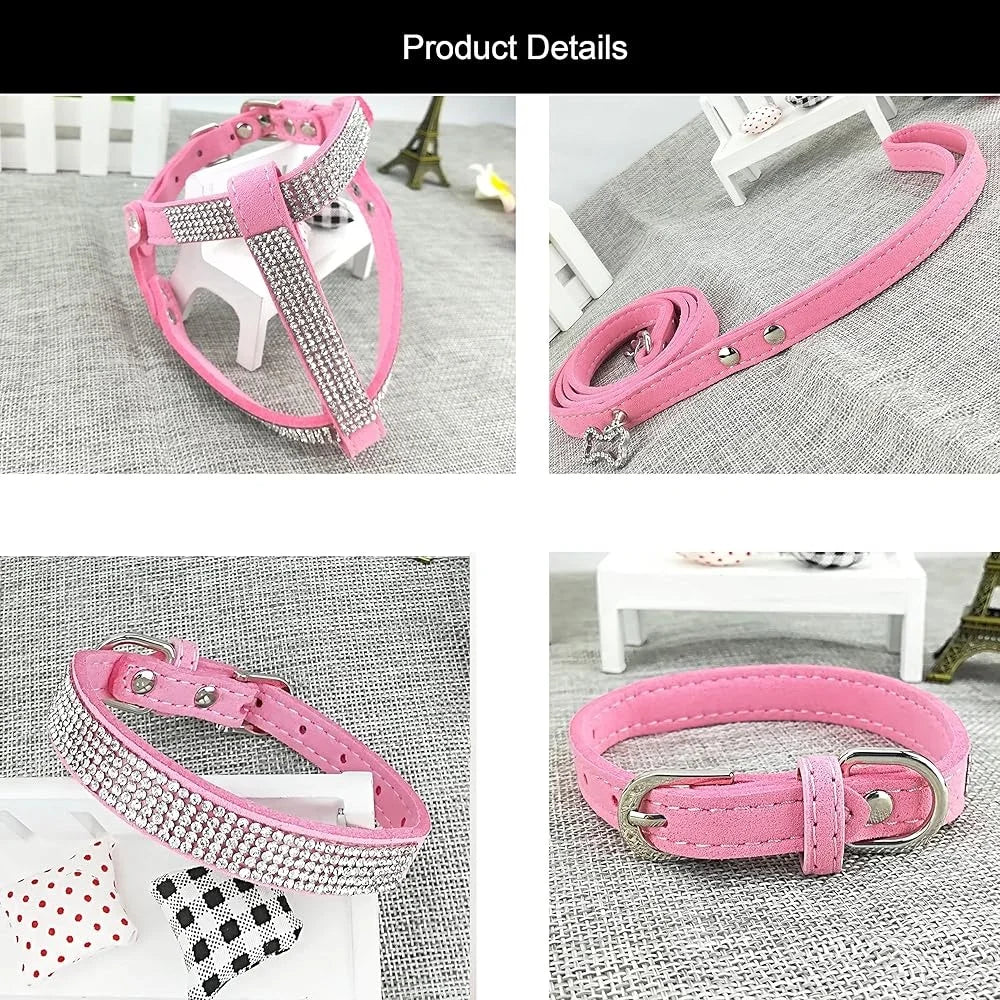 Fujian Comfortable Soft Dog Collar Harness Set With Leash