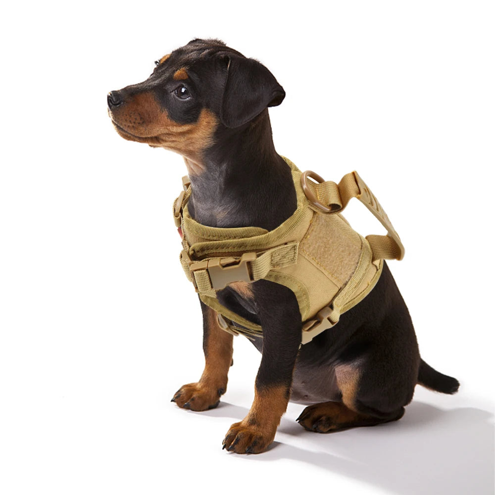 PETRAVELCN Tactical Puppy Harness Vest for Dogs and Cats
