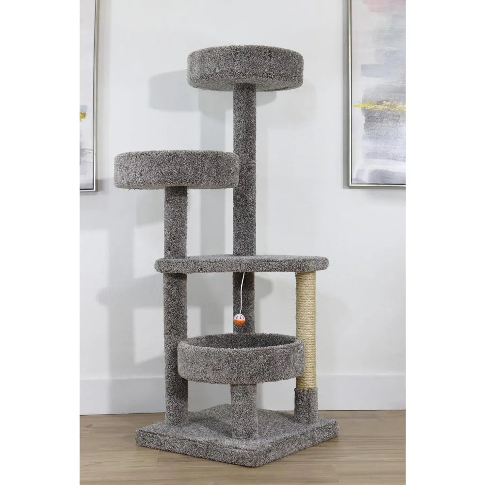 DAFIFY Solid Wood Cat Tower With Beds Three Tiers US
