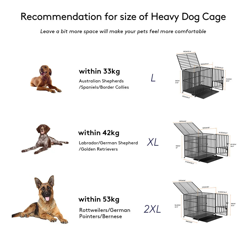 BORWARTH Heavy Duty Dog Crate Tear Resistant Square Tube
