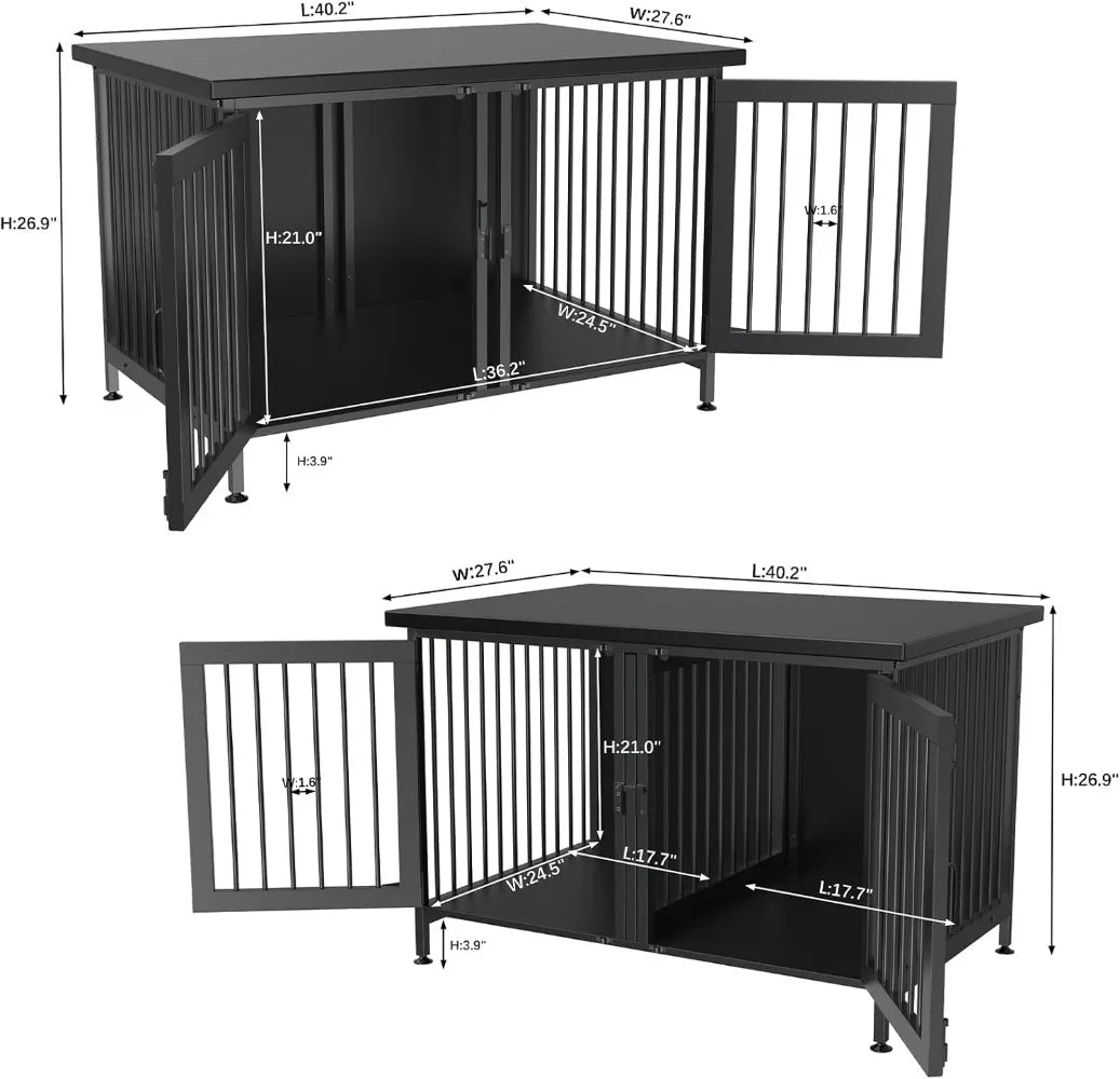 Hign Concerned Chemical Dog Crate With Divider For Two