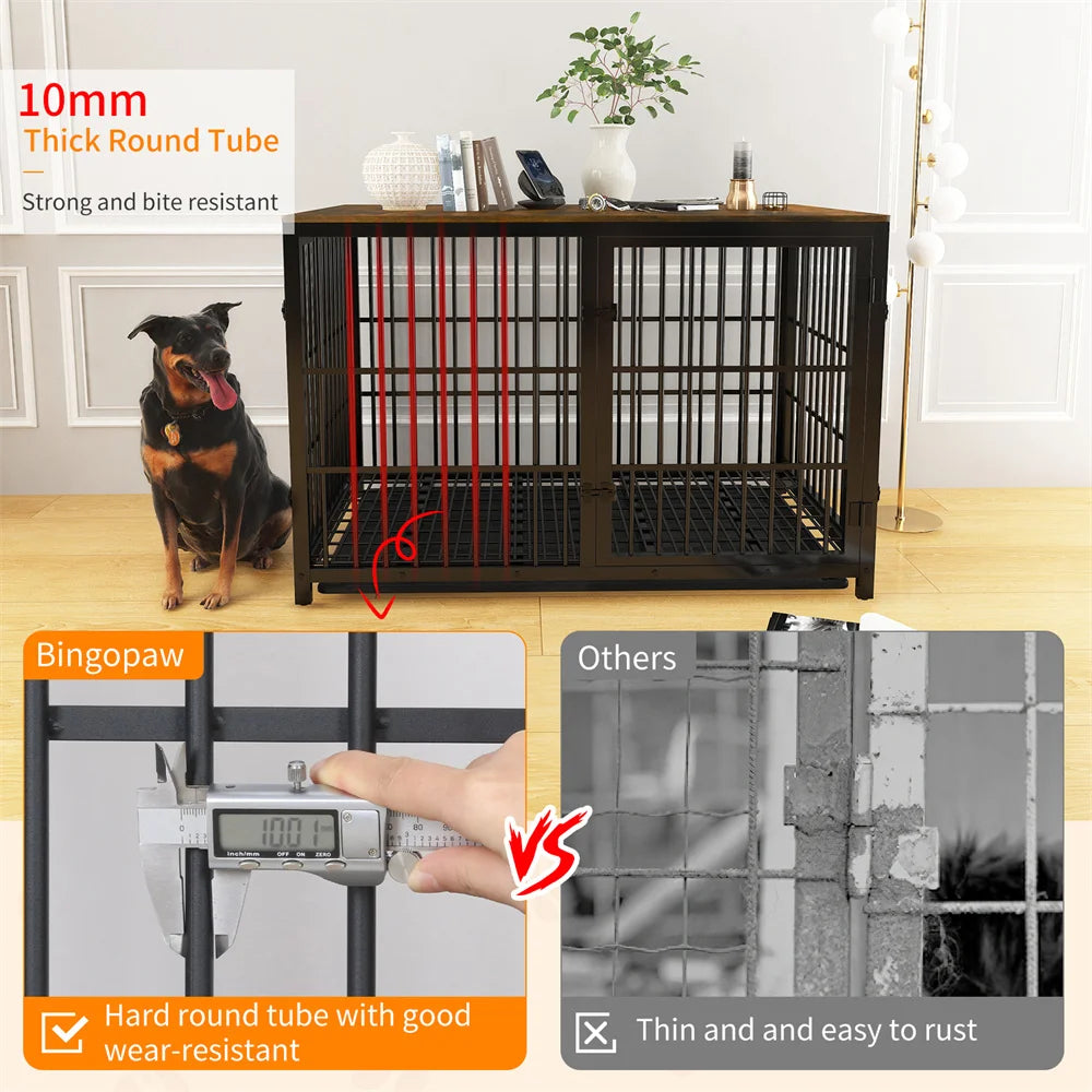 BORWART Heavy Duty Wooden Industrial Dog Crate Tray