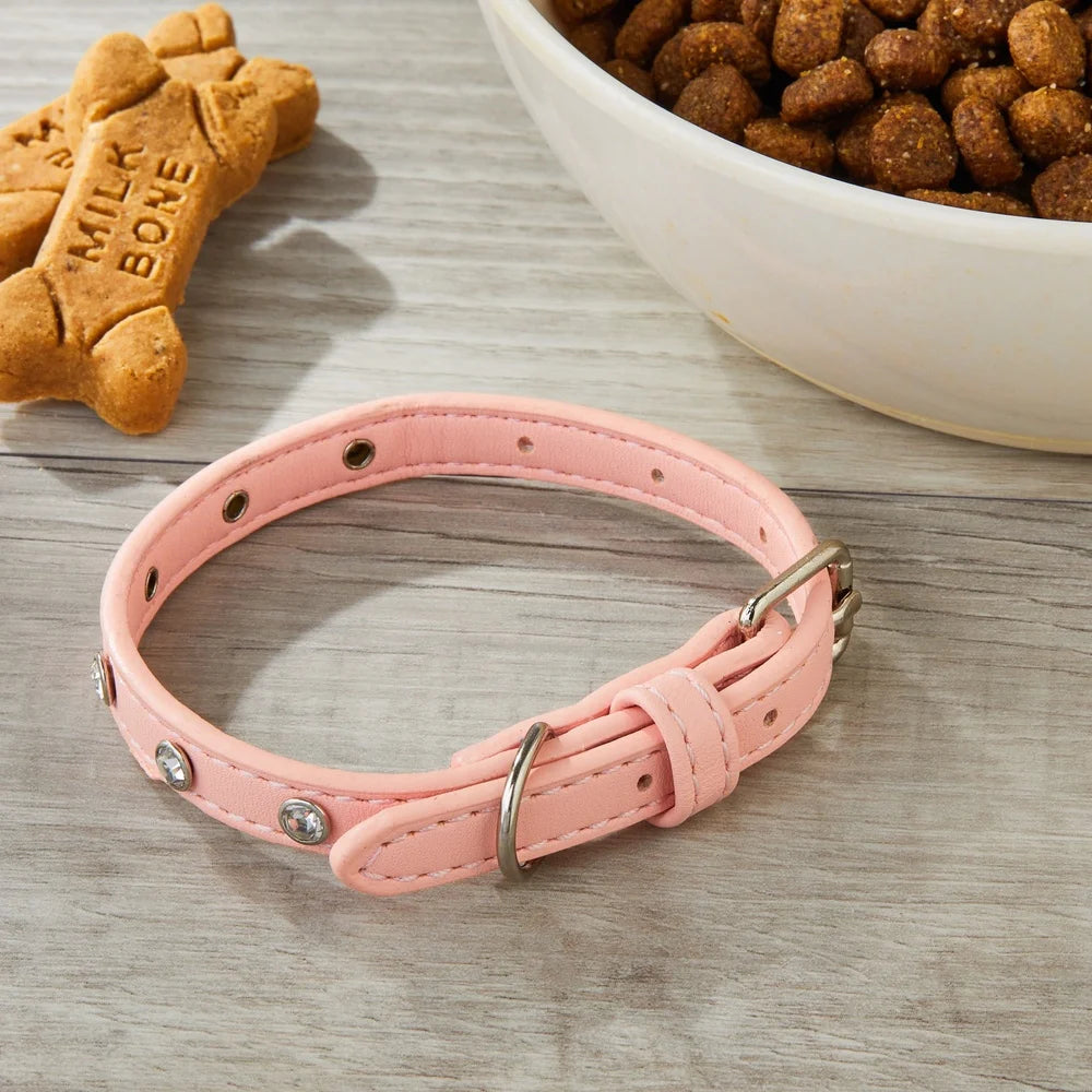 DUTRIEUX Rhinestone Dog Collar Adjustable Accessory