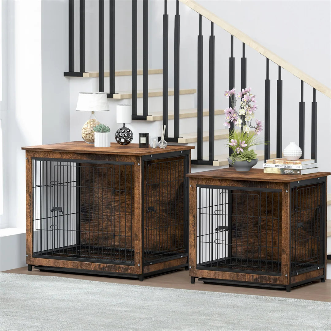 Bingopaw Dog Cage End Table Kennel Indoor Wood Furniture