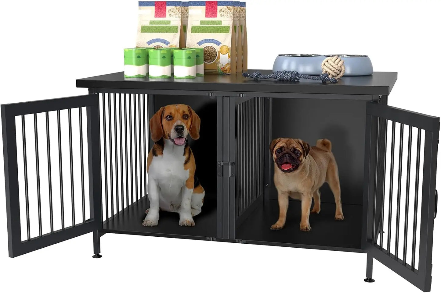 Hign Concerned Chemical Dog Crate With Divider For Two