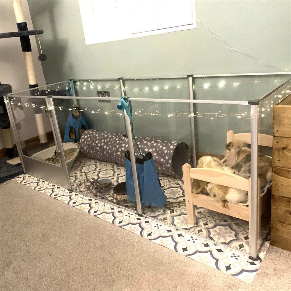 BORWARTH Acrylic Dog Playpen Whelping Pen Indoor Fence