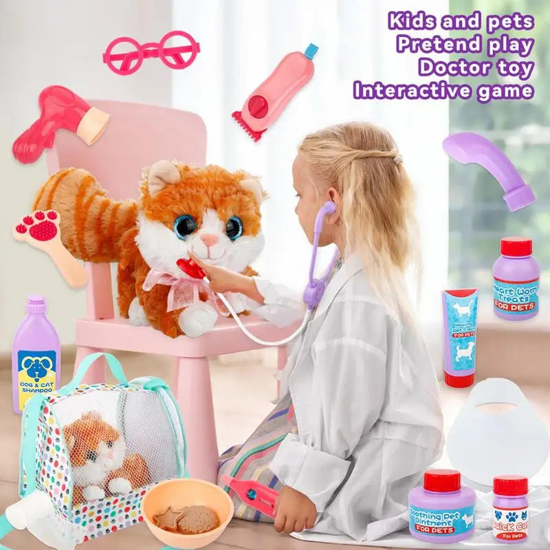 MezoJaoie Pet Care Play Set Doctor Kit For Kids Vet