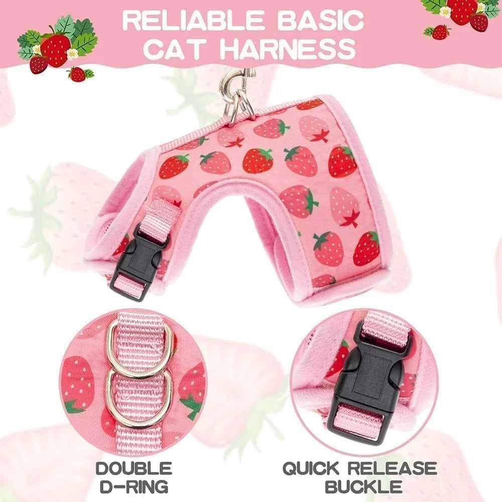 Fujian Escape Proof Cat Harness With Leash Breathable Mesh