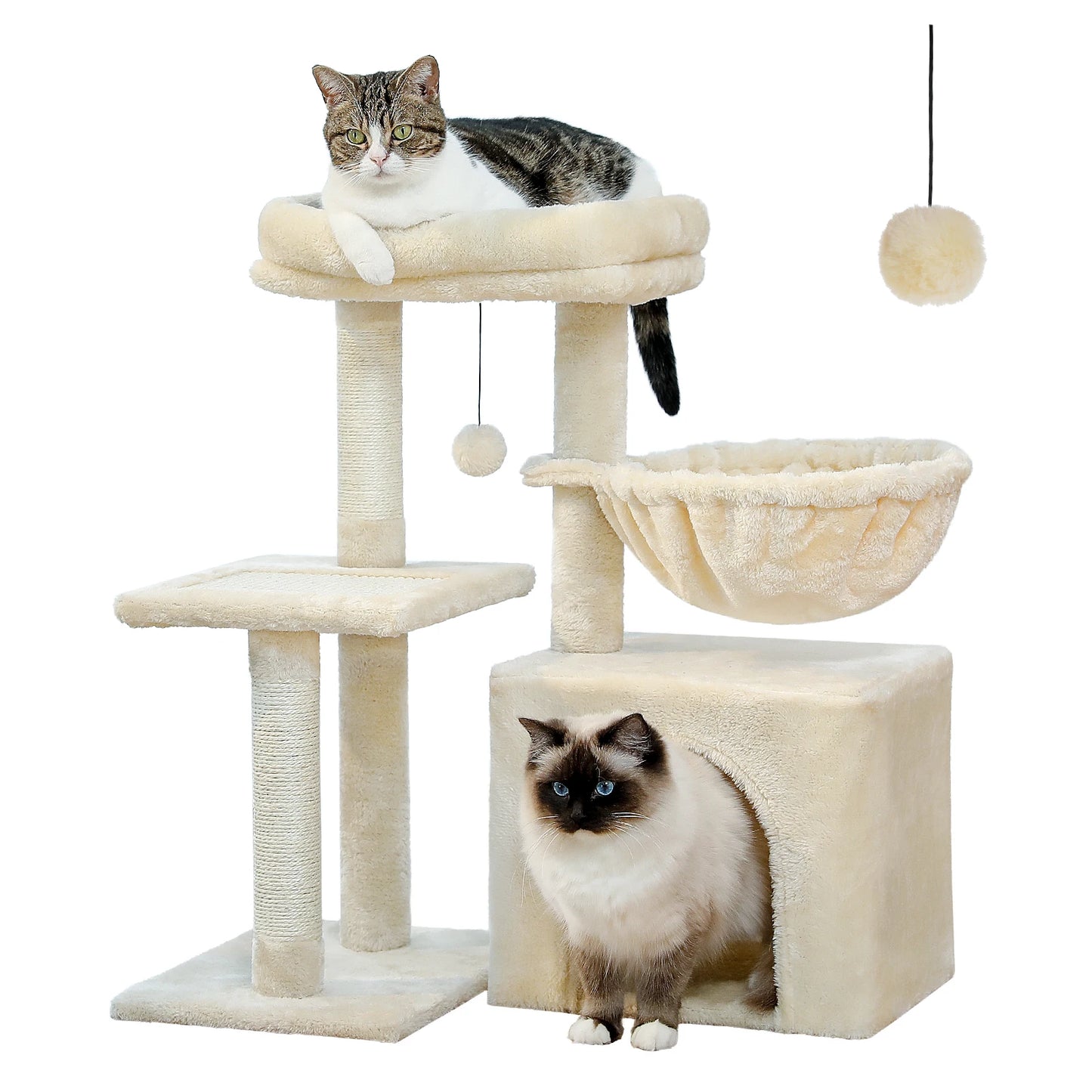 PAWZ Road Cat Tree Tower for Indoor Cats with Hammock