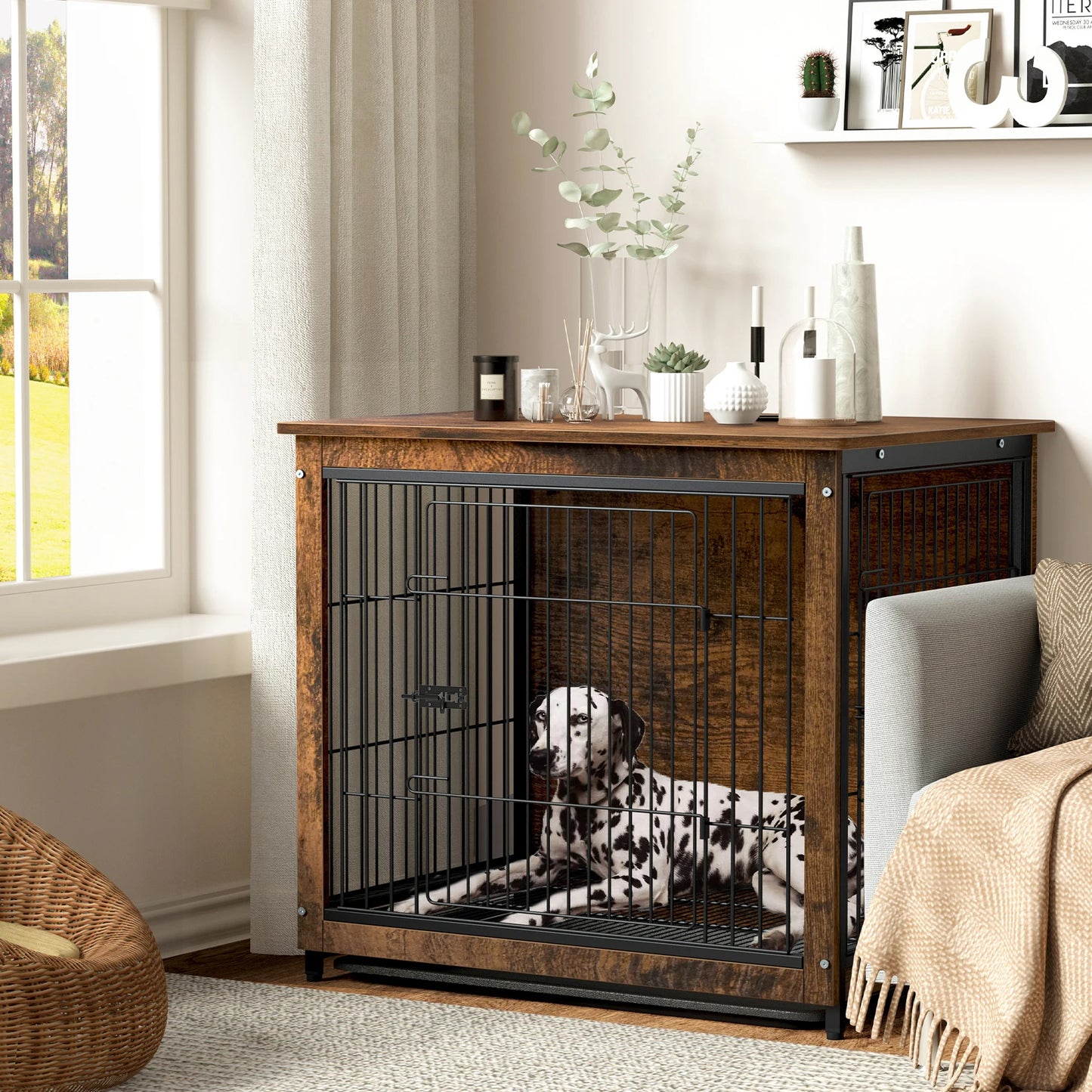 Bingopaw Dog Cage End Table Kennel Indoor Wood Furniture