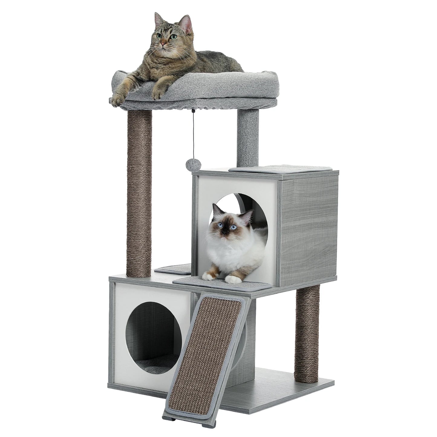Speedy Pet Wooden Cat Tower With Condos And Scratching Posts