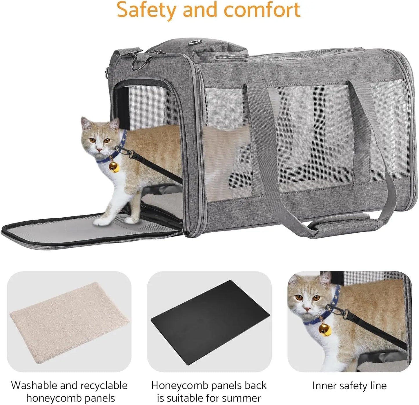 Airline Approved Soft Sided Pet Carrier For Cats And Dogs