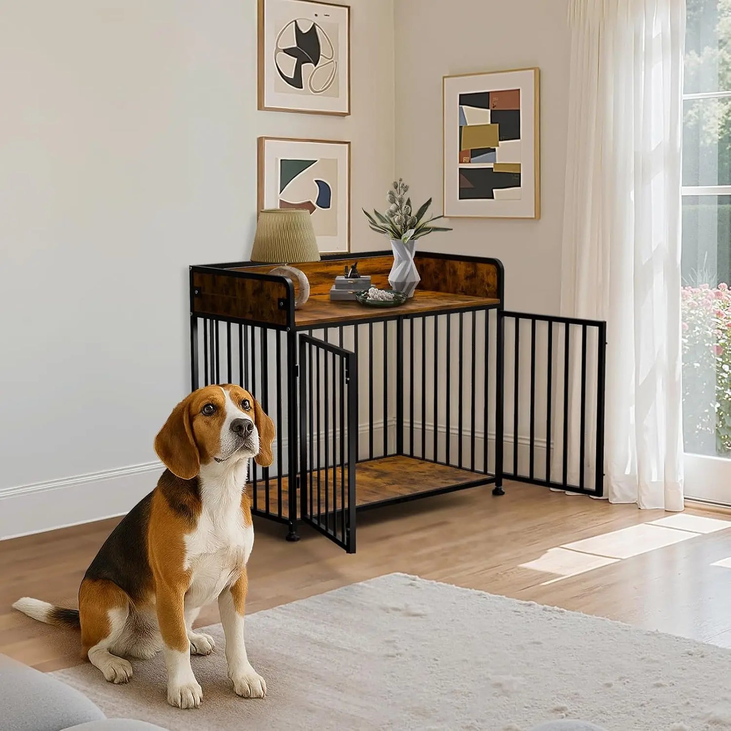 Hign Concerned Dog Crate Furniture End Table Kennel