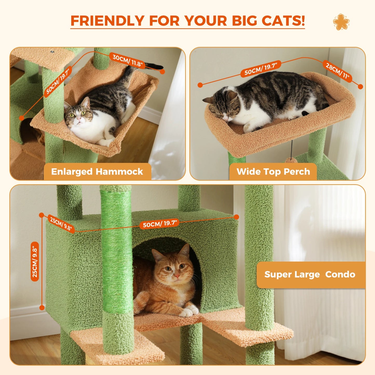 PAWZ Road Cat Tree Indoor Tower With Scratching Posts