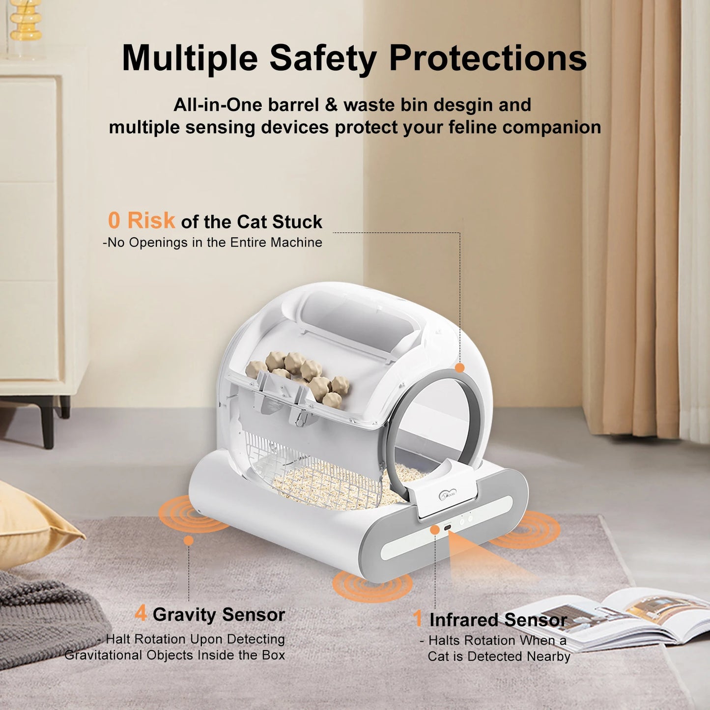 Doel Automatic Cat Litter Box With App Control Smart Mat