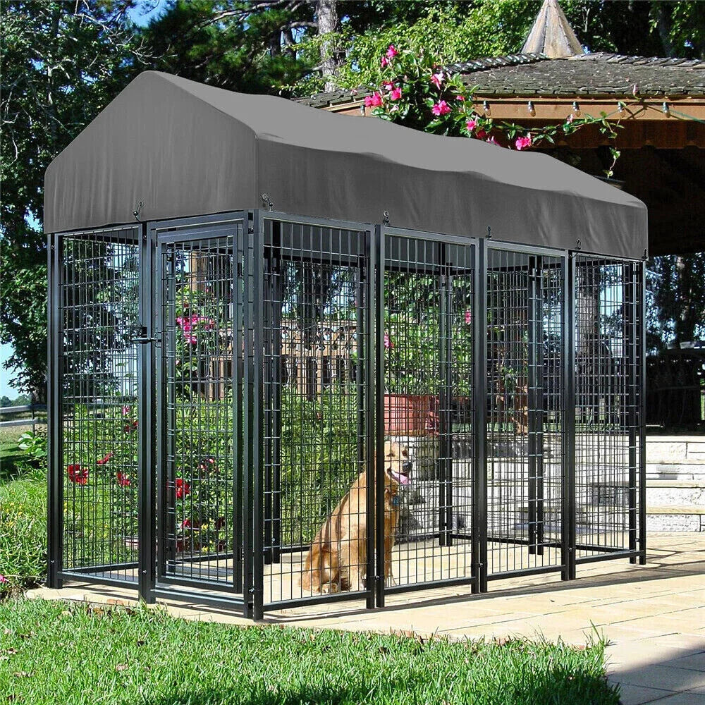 BORWARTH Heavy Duty Large Dog Kennel Welded Metal Playpen