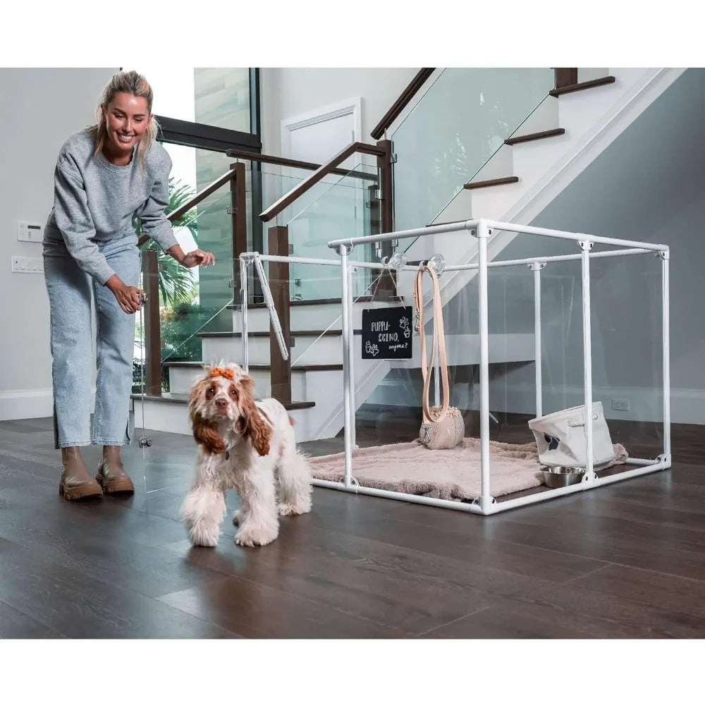 Lucidium Crystal Clear Pet Pen Enclosure For Dogs