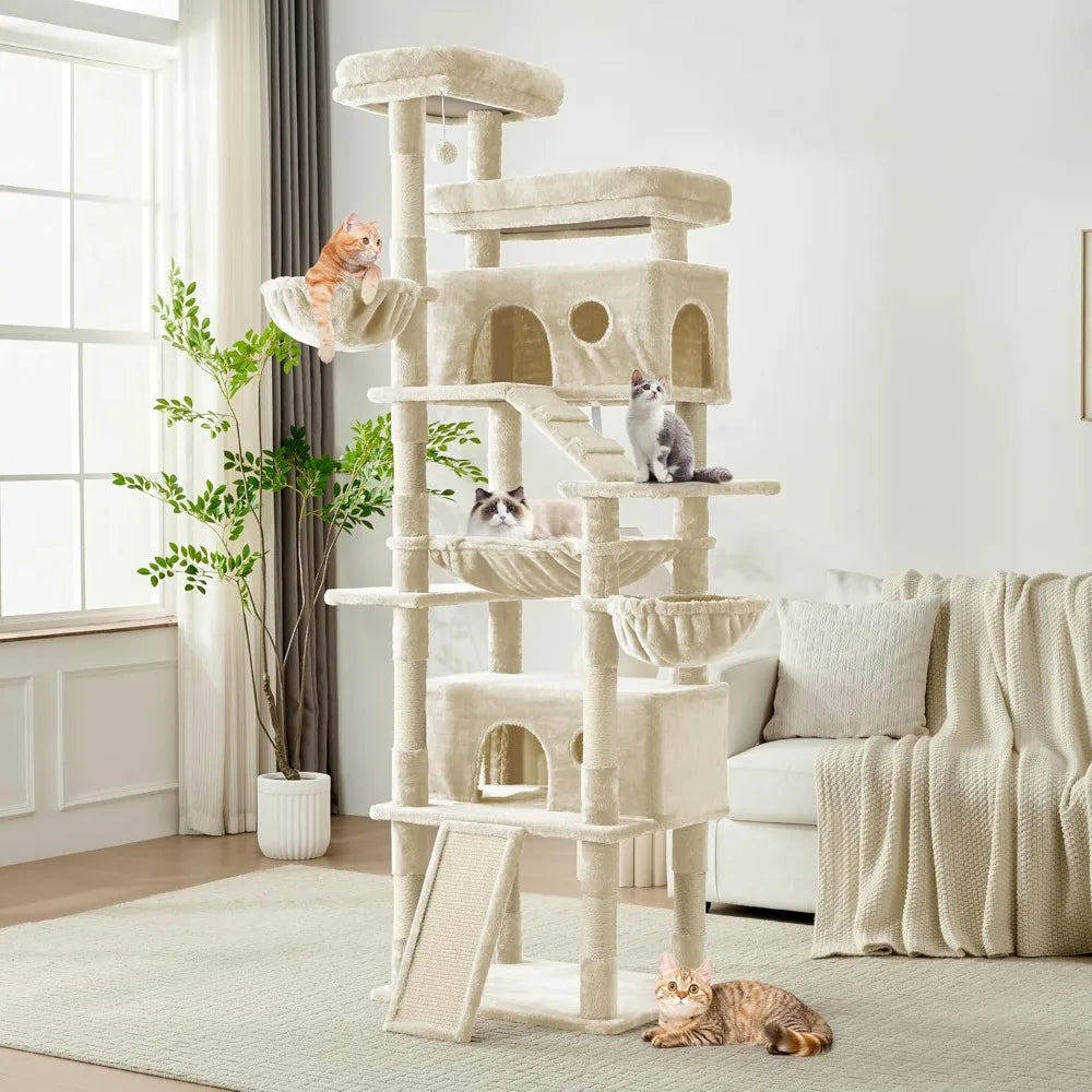 Breed Cat Tree Tower With Hammock And Scratching Posts